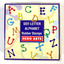 Hero Arts Upper Case Dot Letter Alphabet Set 30 Mini Rubber Stamps 1997 LL100 - $28.89