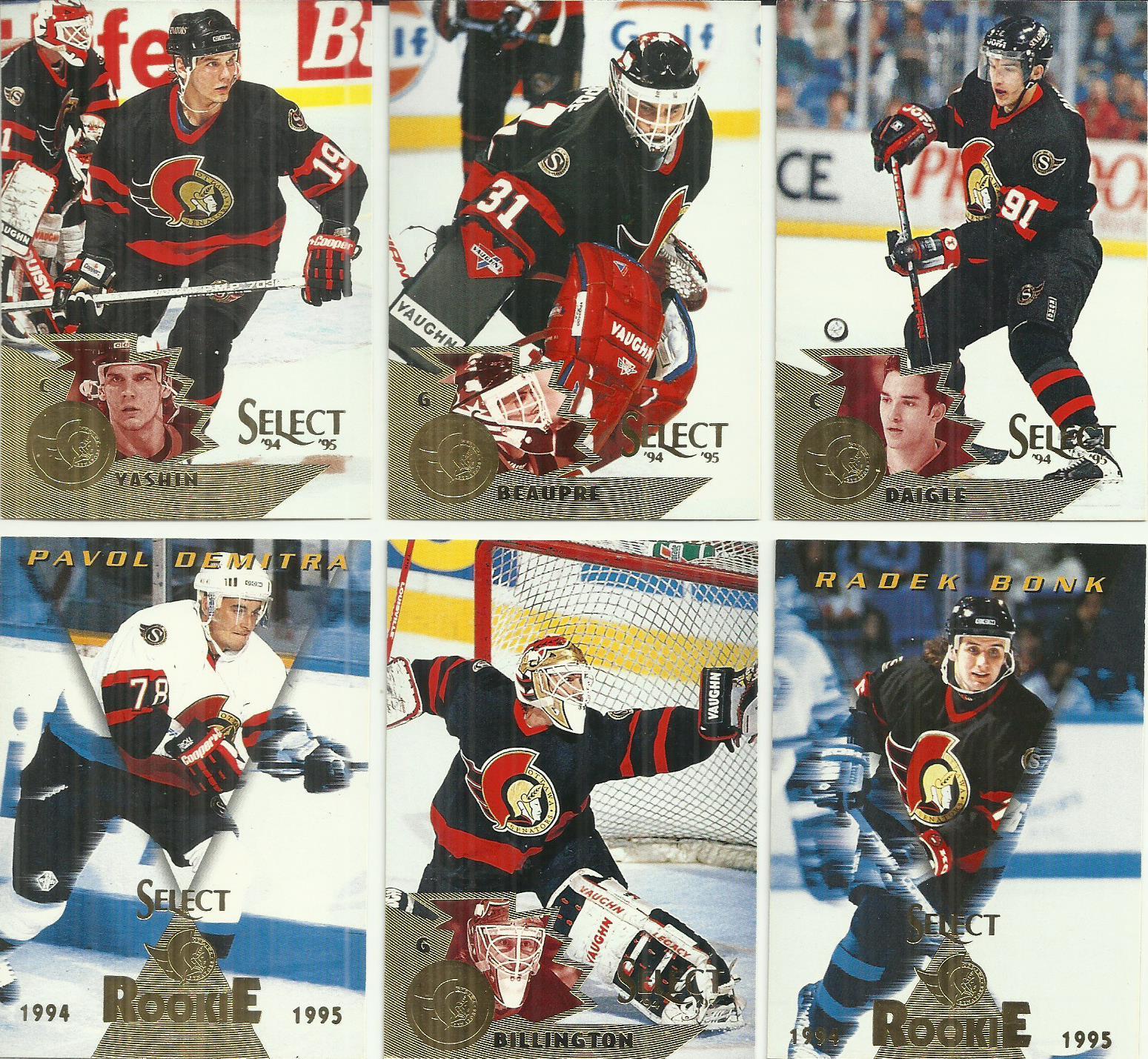 (6) 199495 Select (Ottawa Senators Complete Team Set) See Scan! Ice