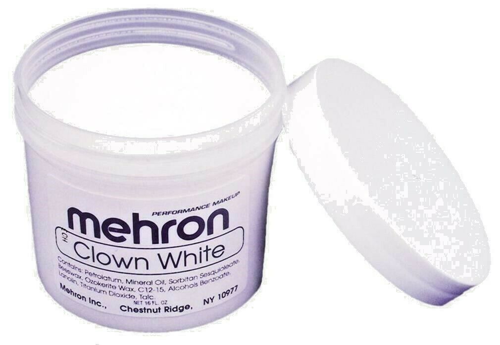 Clown White Mehron Professional Makeup Mime and Clown 16 oz. Fresh  USA