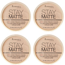 (4 Pack)Rimmel London Stay Matte Pressed Powder RIMM029358 Sandstorm 004,0.49 oz - $23.49