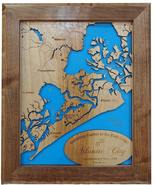 Atlantic City, New Jersey - Laser Cut Wood Map - $86.50+