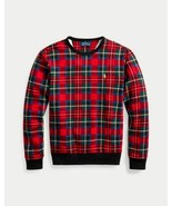 Polo Ralph Lauren Crew Fleece Sweatshirt Red Plaid LumberJack Buffalo Ta... - $97.74