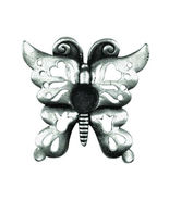 Butterfly Chime Spell Candle Holder Pewter for 4&quot; Mini Taper Candles #GRV20 - $22.17