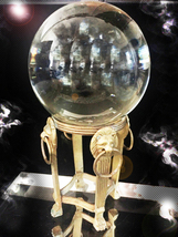 HAUNTED ANTIQUE CRYSTAL BALL MASTER SIGHT MAGICK ILLUMINATED WORLD COLLECTION - $162,007.77