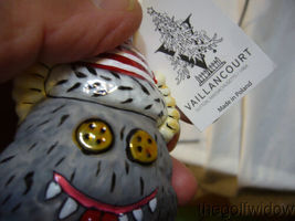 Vaillancourt Folk Art Cruddly Krampus Christmas Ornament Hand Blown  image 3