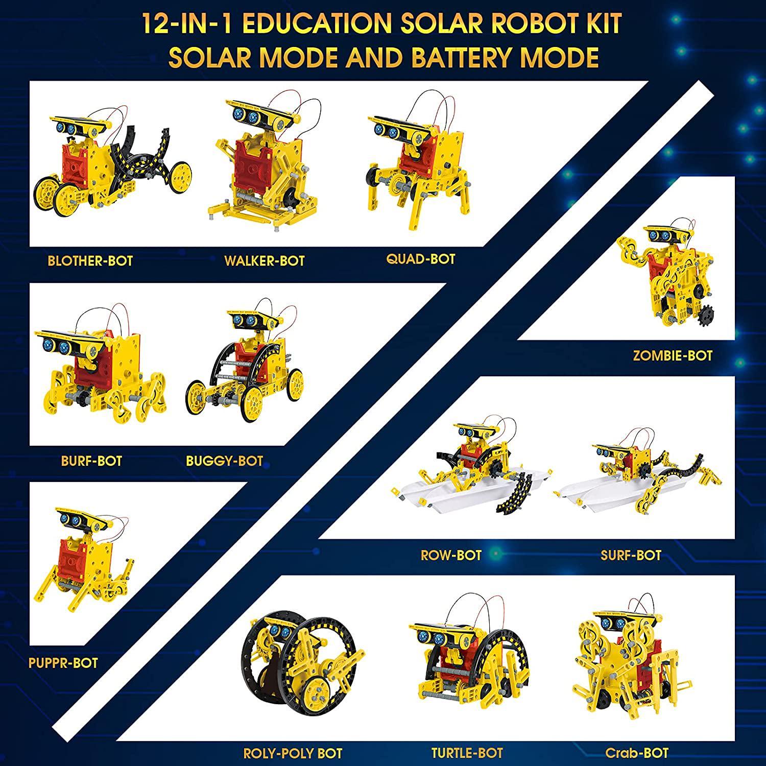 Solar Robot Kit for Kids Age 8-12, STEM Building Build Your - Other