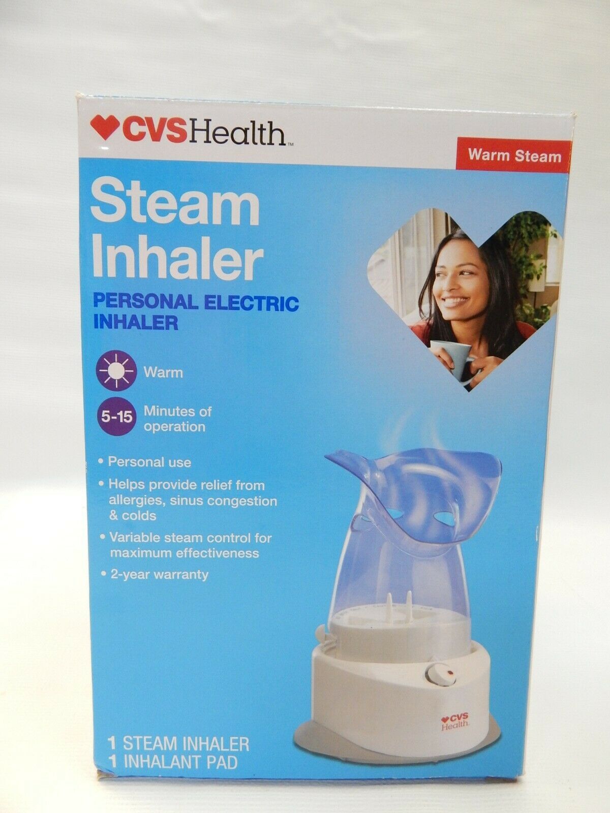 CVS Health Personal Electric Steam Inhaler Humidifier Inhaler Hydration