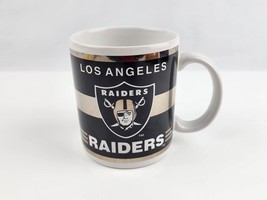 Vintage LA Raiders Coffee Mug NFL Double Sided Graphics Metallic silver color - $29.69