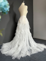 LIGHT GRAY Wedding Open Tulle Maxi Skirts Gowns Bridal Detachable Tulle Skirts image 4