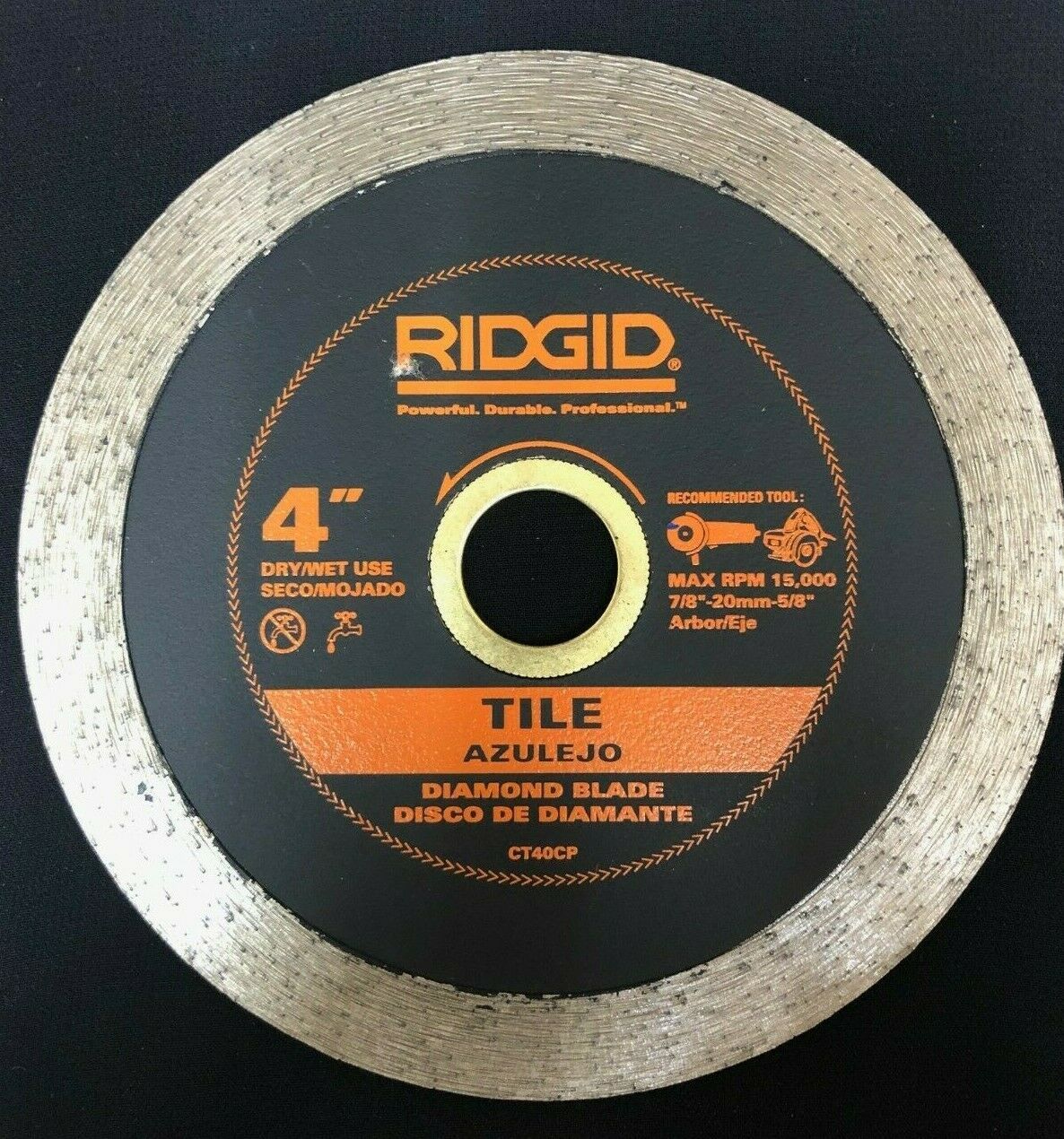 Primary image for Ridgid 4 in. Continuous Tile Diamond Blade CT40CP