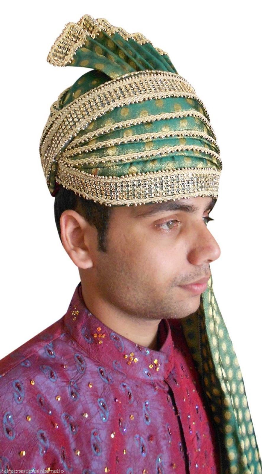 Men Turban Indian Handmade Wedding Punjabi Bhangra Pagri Safa (22.25