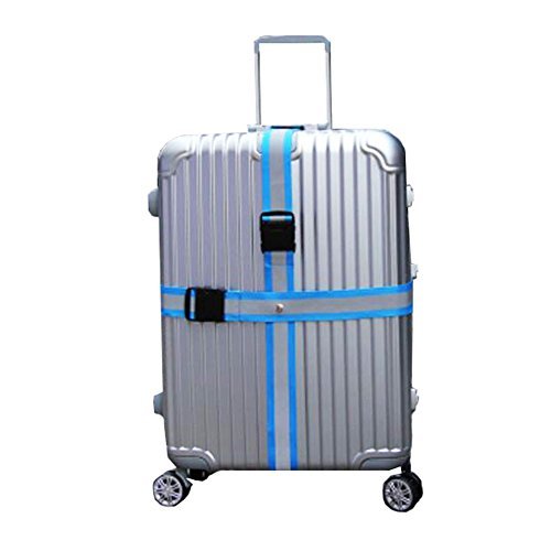 George Jimmy Reflective Azure Cross Suitcase Baggage Luggage Packing Belt