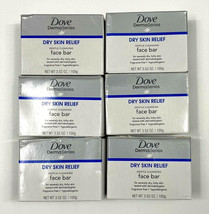 Dove Derma Series Dry Skin Relief Gentle Cleansing Face Bar Soap 3.52 Oz 6 Bars - $10.39