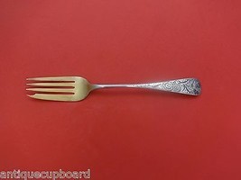 Pattern Unknown by Durgin Sterling Silver Cold Meat Fork Gold Washed 9" - $256.41