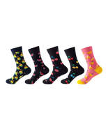 Anysox 5 Pairs One Size 5-11 Mixed Color Set Christmas Cotton Socks Frui... - $26.91+
