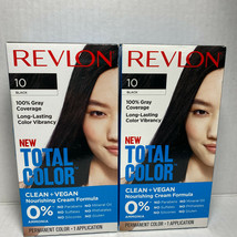 Revlon Total Color Permanent Clean Vegan Hair Color Dye 10 Black Applica... - $19.79