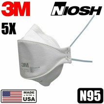 5-pack 3M Aura 9205+ N95 NIOSH Protective Disposable Face Mask Respirator NEW - $13.06