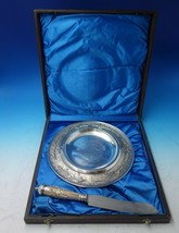 Judaica by Unknown Sterling Silver Plate Set 2pc in Fitted Box #20 (#6046) - $4,945.05