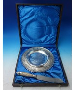Judaica by Unknown Sterling Silver Plate Set 2pc in Fitted Box #20 (#6046) - $4,945.05