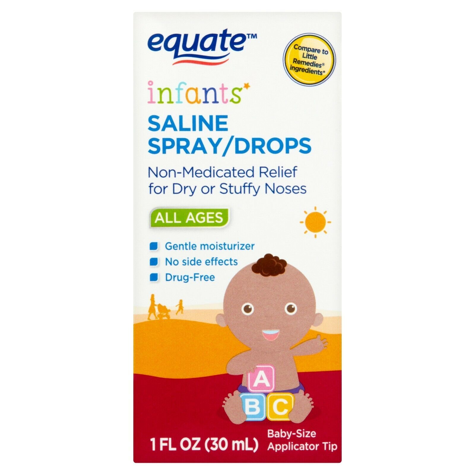 Equate Infants' Saline Spray/Drops, All Ages, 1 fl oz Nasal