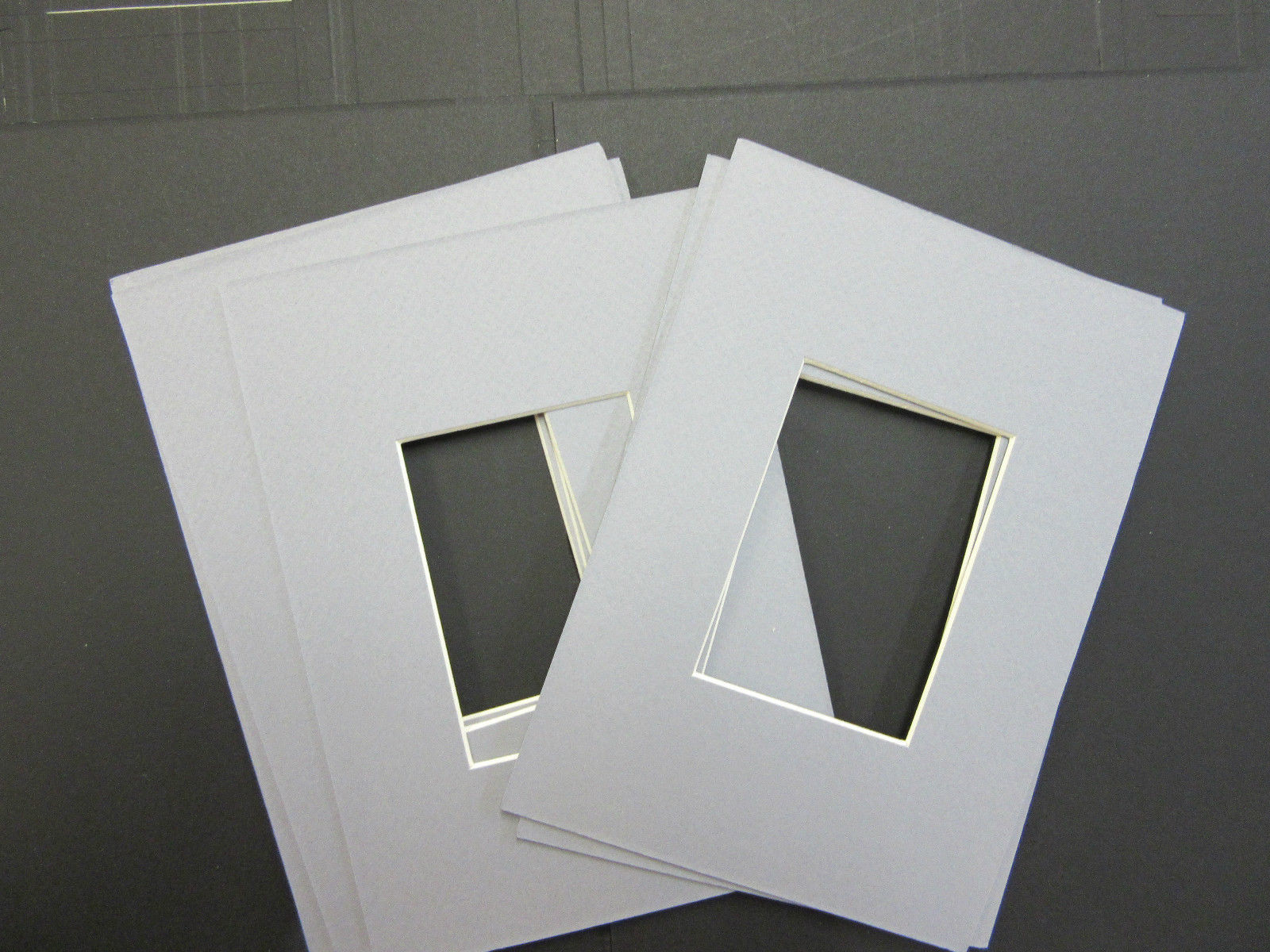 Picture Mat BLACK 11x14 for 8x10 photo and 3.5x2.5 sports card aceo  SET of 5 