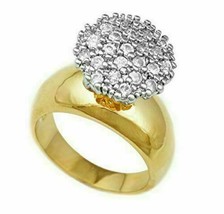 2.0CT. Diamond 14K Gold Over 925 Silver Round Cluster Engagement Ring - £61.00 GBP