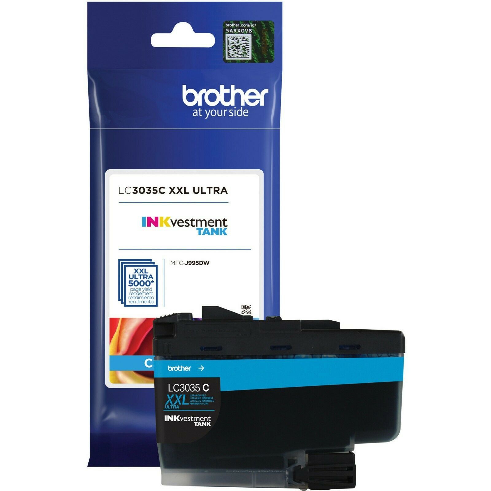 Brother Genuine LC3035C Single Pack Ultra High-yield Cyan INKvestment Tank