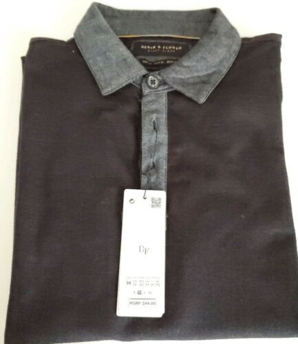 Mens Polo T Shirt Size M Denim & Flower Navy and 50 similar items