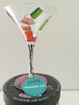 Hand Painted Lolita Martini Glass &quot;Shopaholic Too&quot; New Collectible Origi... - $32.68
