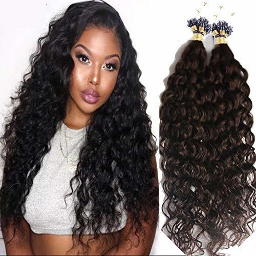 Deep Curly Micro Loop Ring Hair 100 Human Hair Extensions Micro Bead Links Mach Hair