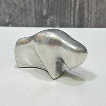 Vtg 70s Hoselton Aluminum Buffalo Bison #318 Sculpture Modern Minimal 3.... - $32.18