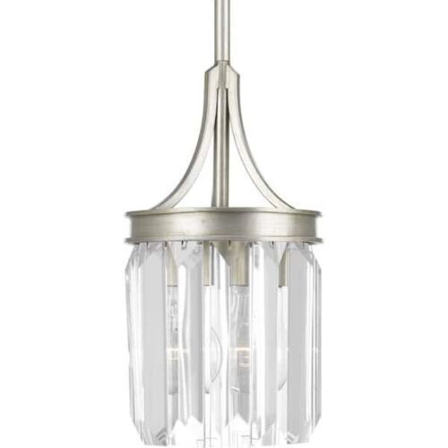 *Missing Stem Hardware* Glimmer Collection 1-Light Silver Ridge Mini Pendant - $39.60