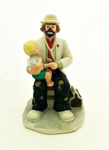 Emmett Kelly Jr Collection Dr. Clown with Boy Figurine by Flambro 6.5" Tall - $28.70