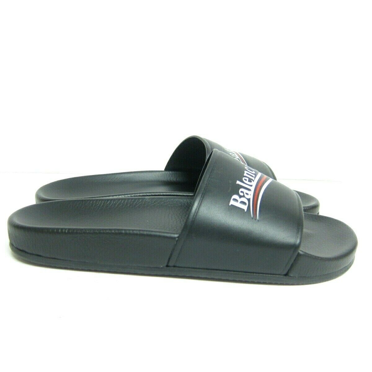 P-740186 New Balenciaga Campaign Politics Sandals Sliders Size 41 US 8 - Sandals & Flip Flops