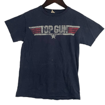 VTG Top Gun Blue T Shirt SMALL Adult Short Sleeve Delta 100% Preshrunk Cotton  - $28.80