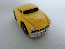 Fisher Price Yellow Toy Car Taxi Cab Plastic 3&quot; Tinted Windows Vehicle P... - $5.40