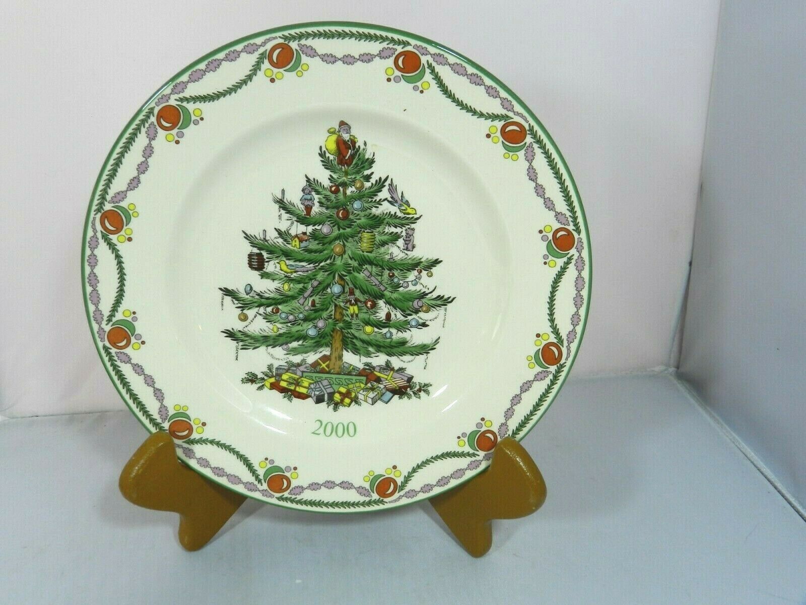 SPODE Christmas Tree Year 2000 Commemorative Plate Porcelain