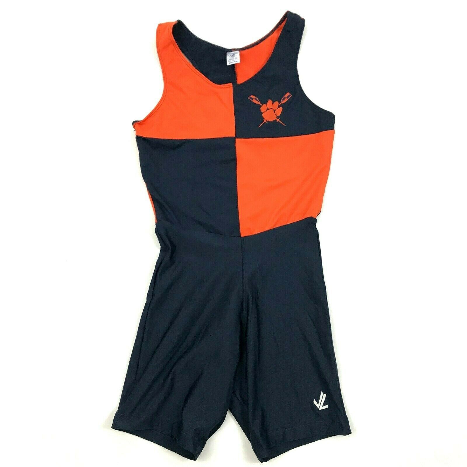 VINTAGE Womens Rowing Bib Shorts Size M Medium CLEMSON TIGERS ROW TEAM