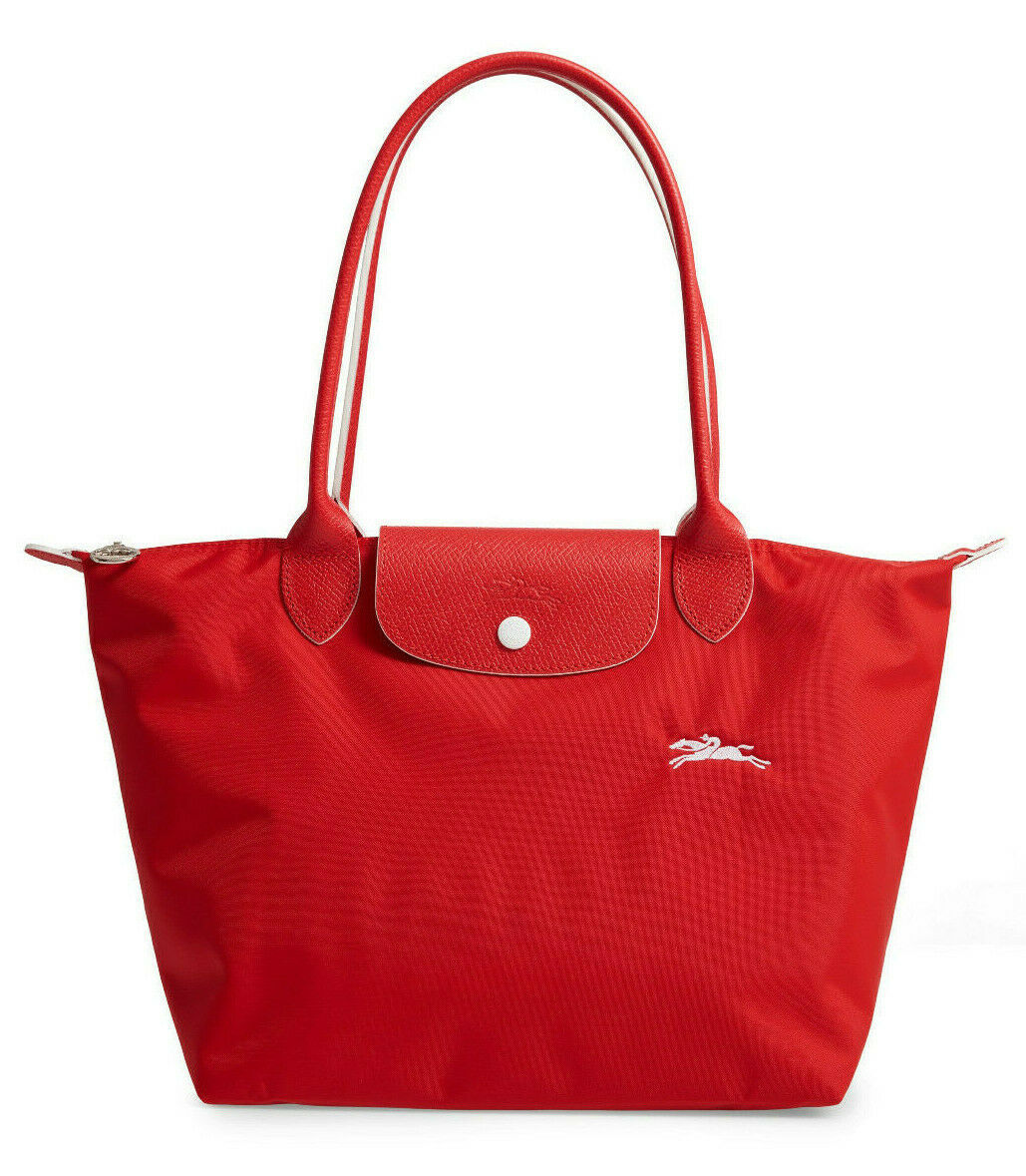 Longchamp Le Pliage Club Small Nylon Tote Shoulder Bag NEW VERMILLION