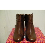 Tory burch women boots almond 90mm bootie tumbled ankle leather size 8.5 - $312.21