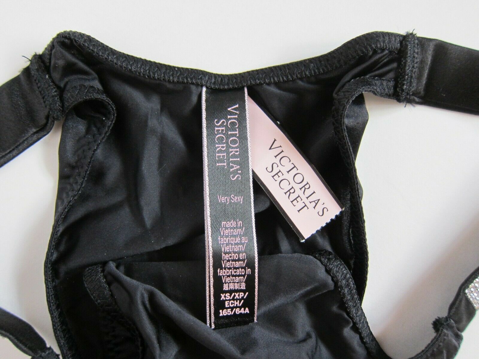 Victoria's Secret Silky Bombshell Bling Rhinestone Brazilian Panties XS ...