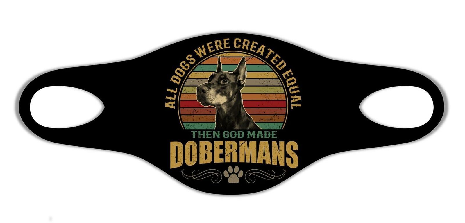Dobermans Dog Cool Protective Washable Breathe Face Mask Pet Man Best Friend