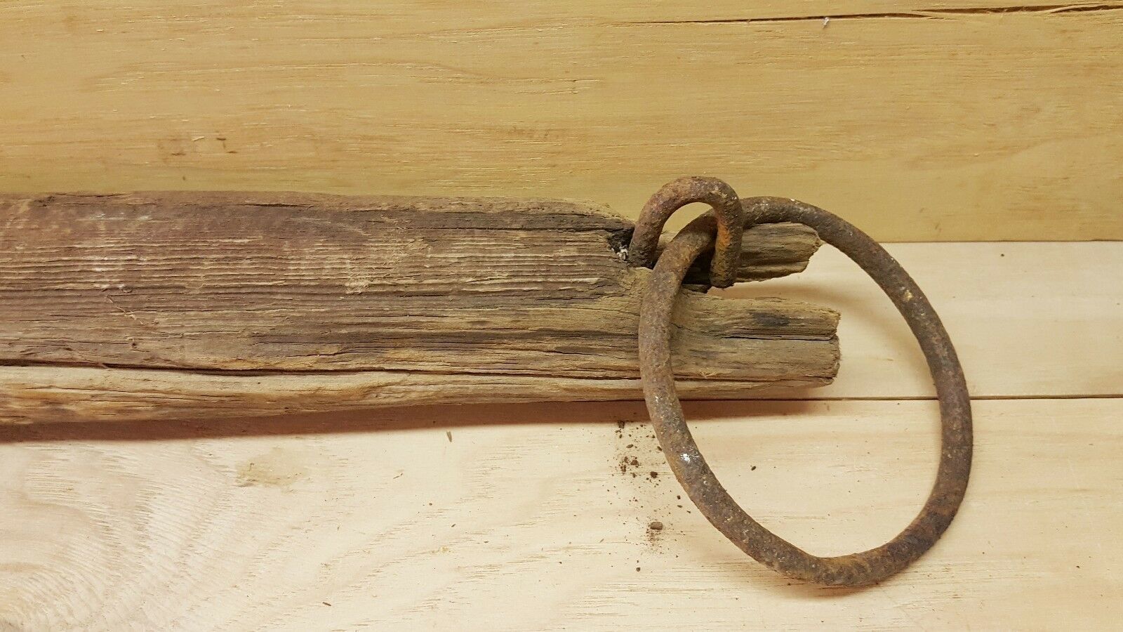 Antique Horse Yoke Wood Iron Single Tree Oxen Farm Decor Harness Wagon