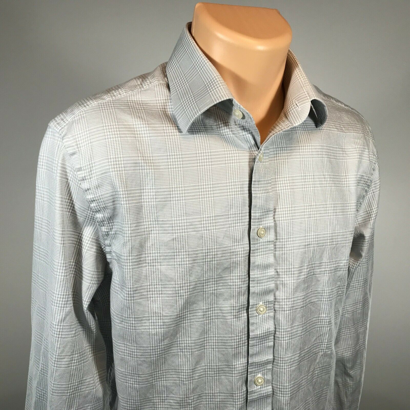 Charles Tyrwhitt 16 Dress Shirt Mens Slim Fit Button Front Spread ...