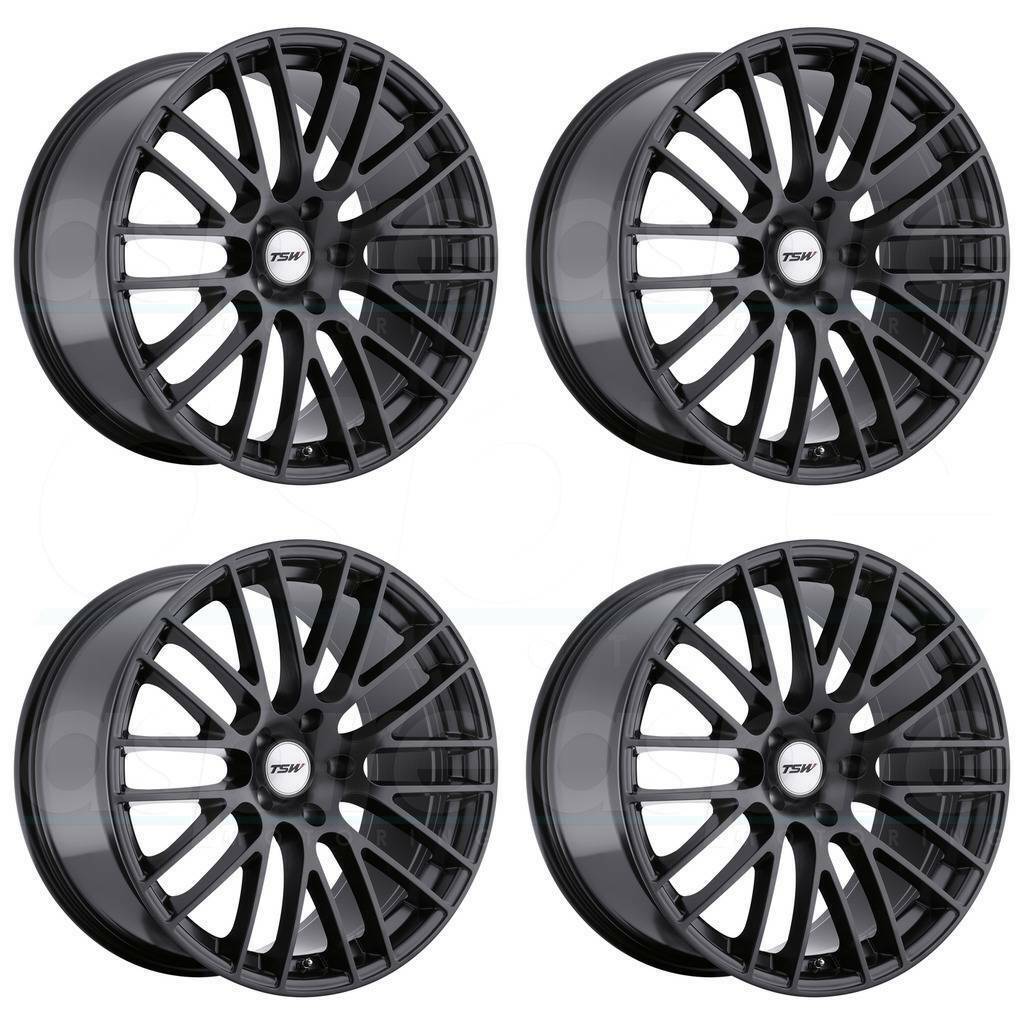 17x9 TSW Max 5x112 35 Matte Black Wheels Rims Set(4) - Wheels