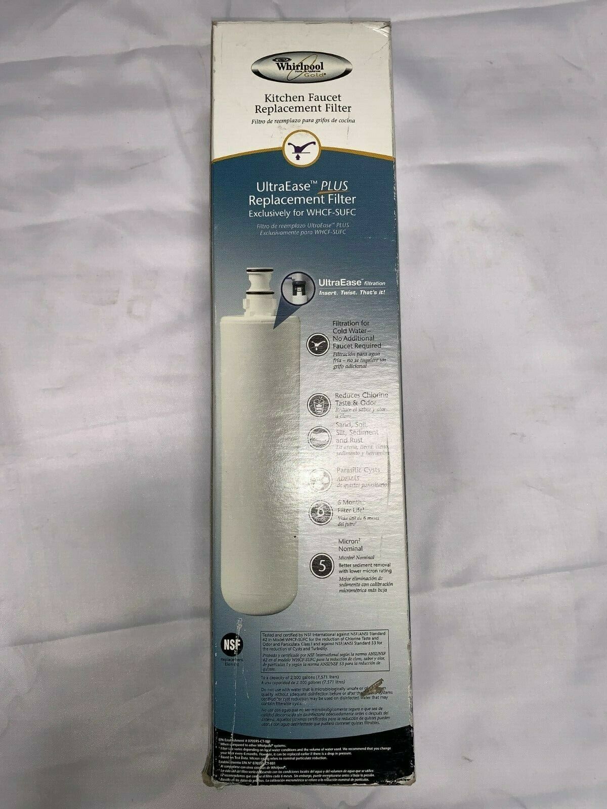 Whirlpool Kitchen Faucet Replacement Filter UltraEase Plus Only WHCF