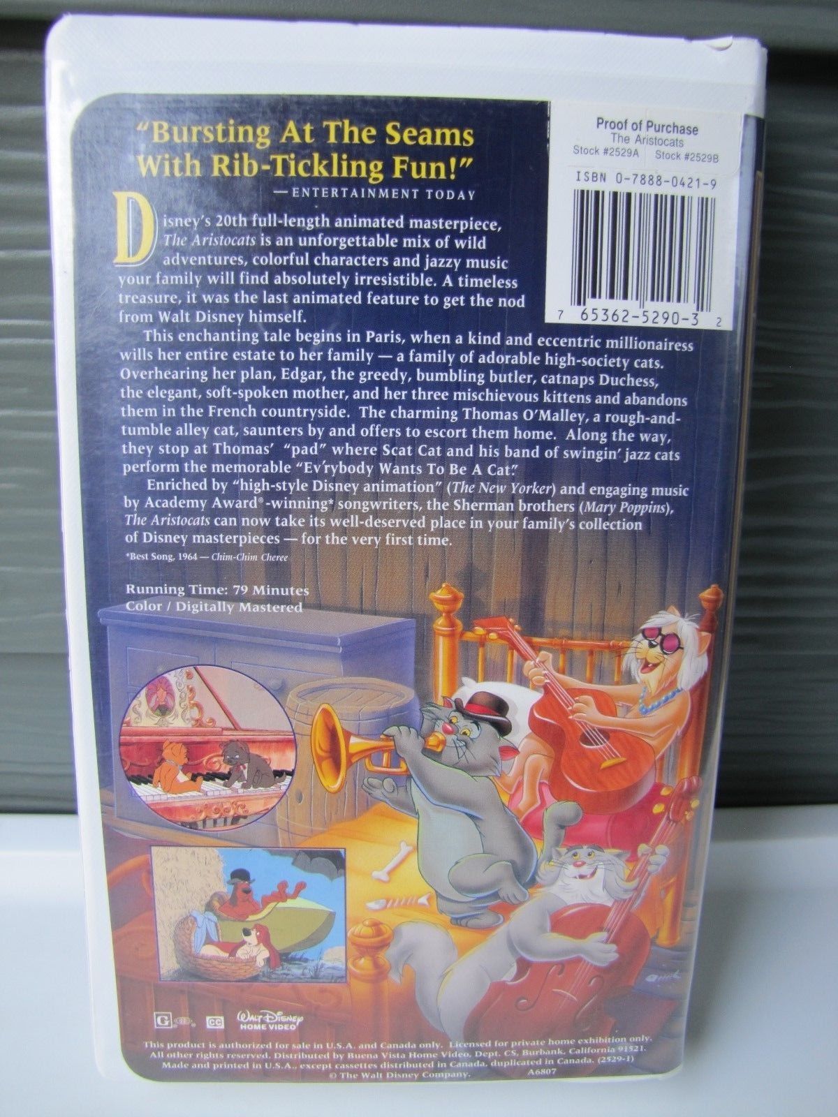 The Aristocats Vhs1996 Walt Disney Classic New Factory 