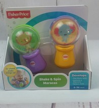 New Fisher-Price Shake and Spin Maracas Developmental for 6-36 mos Lion Elephant - $8.59