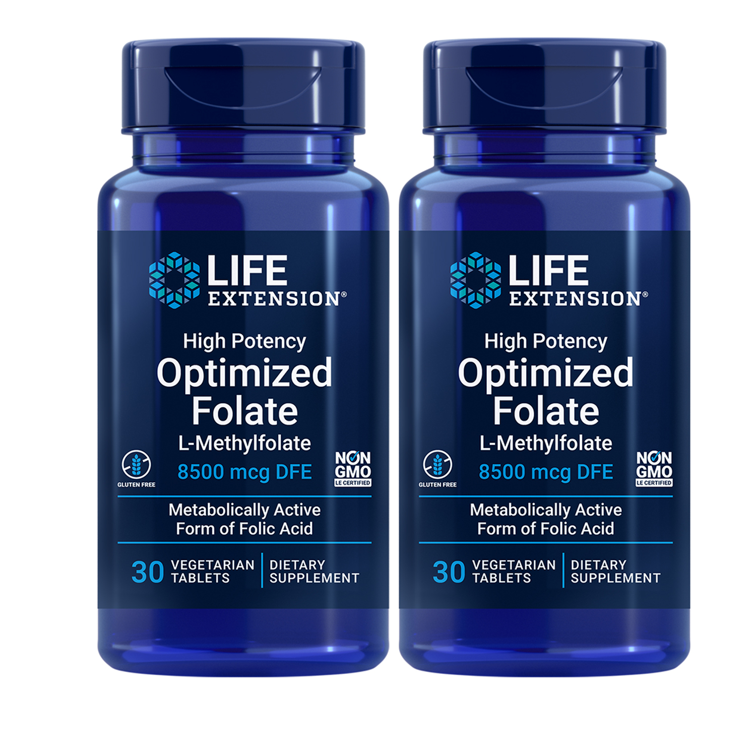L-Methylfolate 8500mcg High Potency Optimized Folate Life Extension 2X30 Pills - $24.41