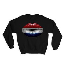 Lips Dutch Flag : Gift Sweatshirt Netherlands Expat Country For Her Woman Femini - $28.95